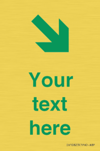 Custom Safe Condition inverse: Green Down right arrow